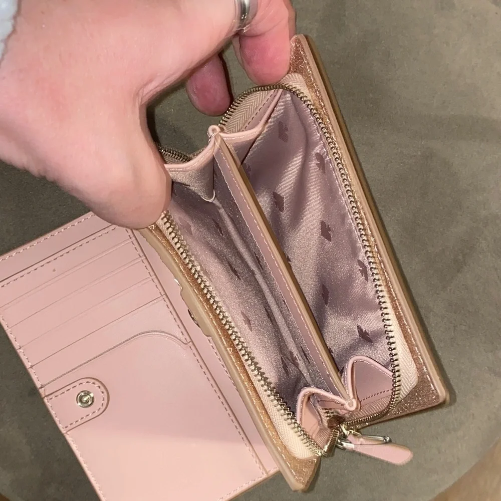 Kate Spade Glittering Rose Gold Wallet - Picture 3 of 5